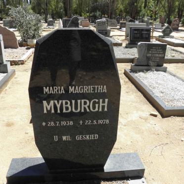 MYBURGH Maria Magrietha 1938-1978