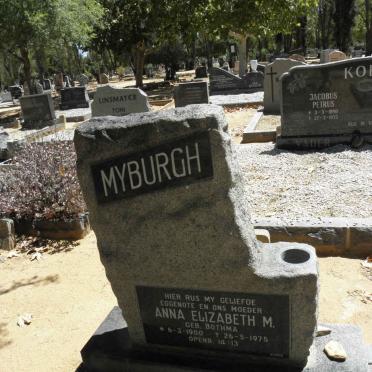 MYBURGH Anna Elizabeth M. nee BOTHMA 1900-1975
