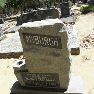 MYBURGH Jacobus Gerhardus 1893-1980