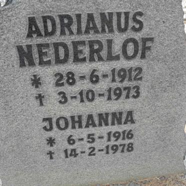 NEDERLOF Adrianus 1912-1973 &amp; Johanna 1916-1978