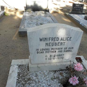 NEUBERT Winifred Alice 1897-1970