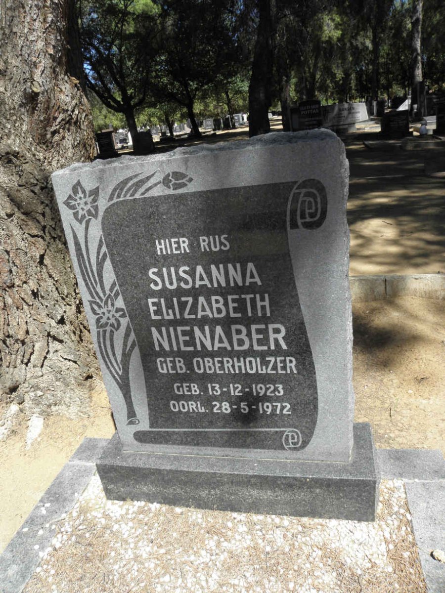 NIENABER Susanna Elizabeth nee OBERHOLZER 1923-1972