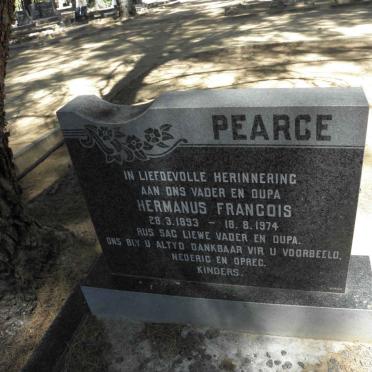 PEARCE Hermanus Francois 1893-1974