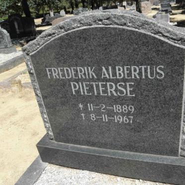 PIETERSE Frederik Albertus 1889-1967