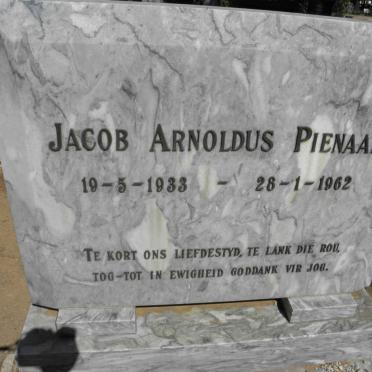 PIENAAR Jacob Arnoldus 1933-1962