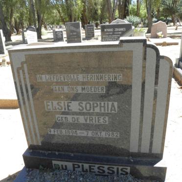 PLESSIS Elsie Sophia, du nee DE VRIES 1894-1982