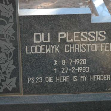 PLESSIS Lodewyk Christoffel, du 1920-1983