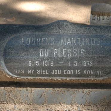 PLESSIS Lourens Martinus, du 1916-1973