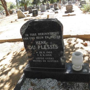 PLESSIS Henk, du 1966-1988