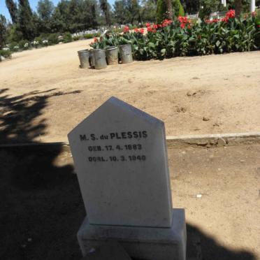 PLESSIS M.S., du 1883-1940