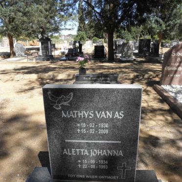 PRETORIUS Mathys van As 1930-2009 &amp; Aletta Johanna 1934-1993