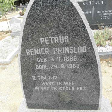 PRINSLOO Petrus Renier 1886-1963