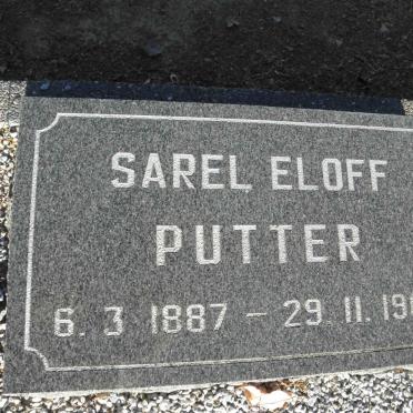 PUTTER Sarel Eloff 1887-1965