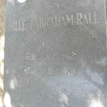 RALL Willem Abraham 1912-1970