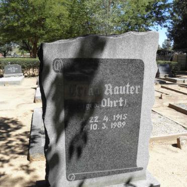 RAUTER Erika nee OHRT 1915-1989