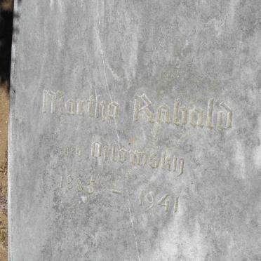RABALD Martha nee ORLOWSKIJ 1885-1941