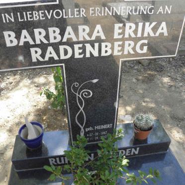 RADENBERG Barbara Erika 1947-2010