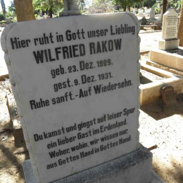 RAKOW Wilfred 1929-1931
