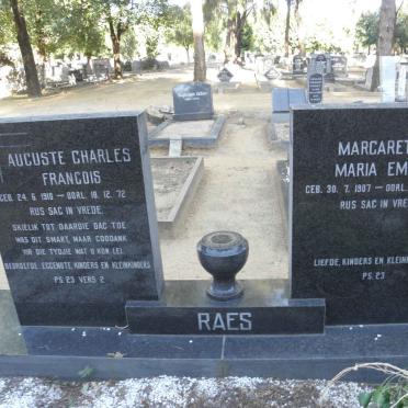 RAES Auguste Charles Francois 1910-1972 &amp; Margaretha Maria Emma 1907-2001