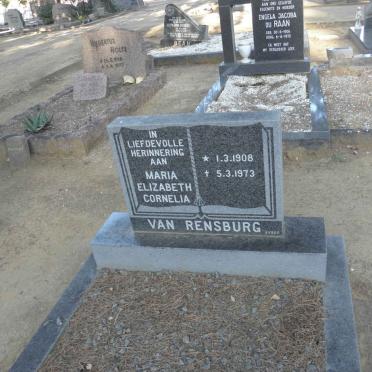 RENSBURG Maria Elizabeth Cornelia, van 1908-1973