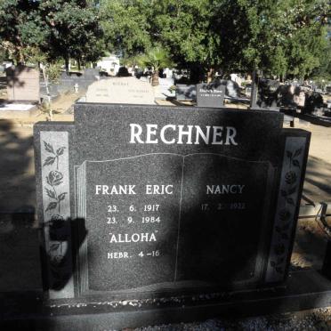 RECHNER Frank Eric 1917-1984 &amp; Nancy 1922-