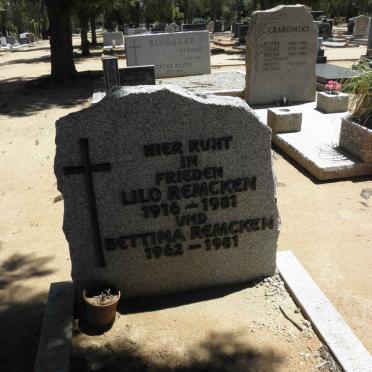 REMCKEN Lilo 1916-1981 :: REMCKEN Bettina 1962-1981