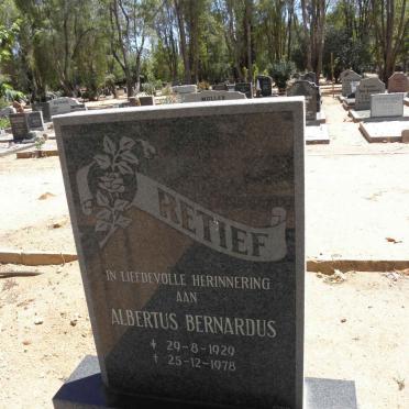 RETIEF Albertus Bernardus 1929-1978