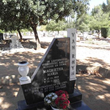 RHYN Magrietha Maria, van 1924-2001