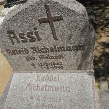 RICHELMANN Astrid nee MEINERT 1942-1993 :: RICHELMANN Kuddel 1922-1998