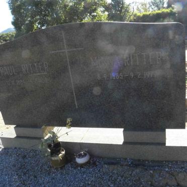 RITTER Paul 1884-1958 &amp; Minna 1885-1977