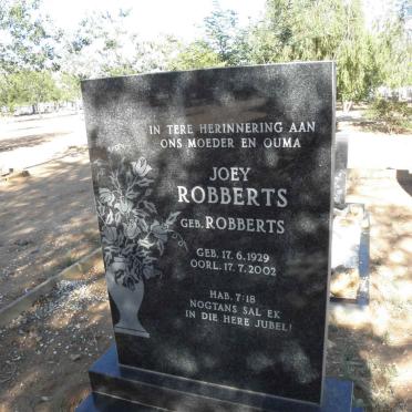 ROBBERTS Joey nee ROBBERTS 1929-2002