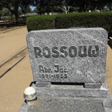ROSSOUW Abr. Jac. 1891-1955 &amp; Beatrice 1896-1969