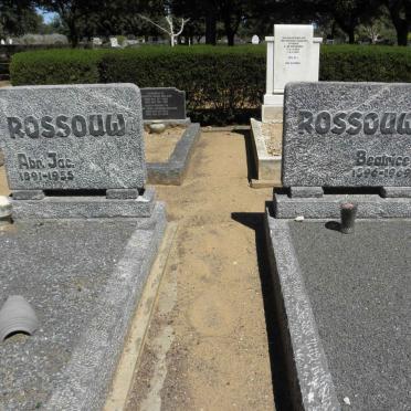ROSSOUW Abr. Jac. 1891-1955 &amp; Beatrice 1896-1969