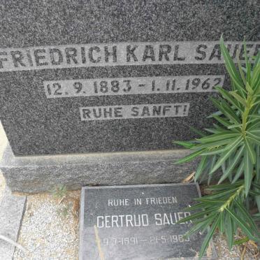 SAUER Friedrich Karl 1883-1962 &amp; Gertrud 1891-1983