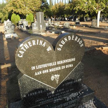 SAUNDERSON Catherina W. 1932-1996