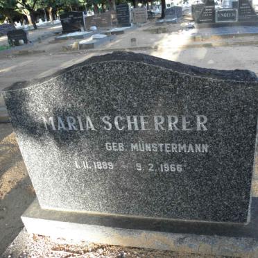 SCHERRER Maria nee MÜNSTERMANN 1889-1966