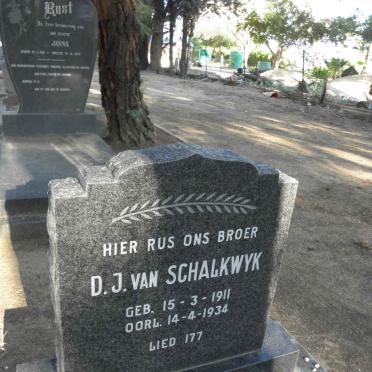 SCHALKWYK D.J., van 1911-1934