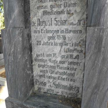 SCHAUMBERG August 1876-1930