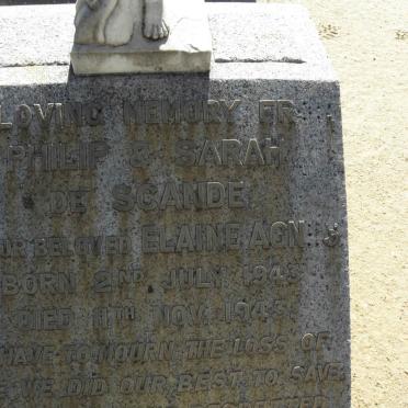 SCANDE Elaine Agnes, de 1943-1943