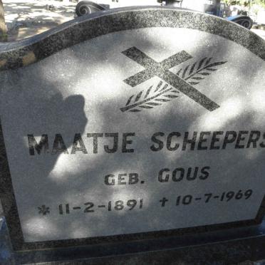 SCHEEPERS Maatje nee GOUS 1891-1969