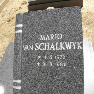 SCHALKWYK Mario, van 1972-1987