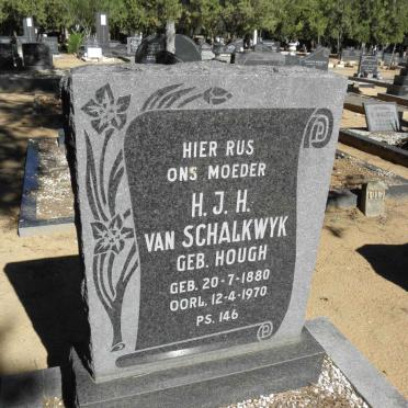 SCHALKWYK H.J.H., van nee HOUGH 1880-1970