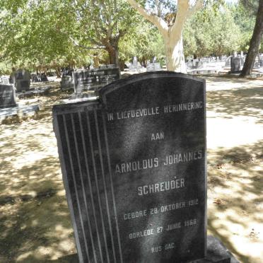 SCHREUDER Arnoldus Johannes 1912-1968