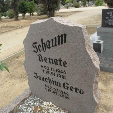 SCHAUM Joachim Gero 1942-2002 &amp; Renate 1944-1981
