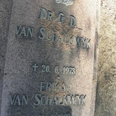 SCHALKWYK G.D., van -1973 &amp; Erika -1989