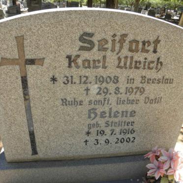 SEIFART Karl Ulrich 1908-1979 &amp; Helene STRITTER 1916-2002
