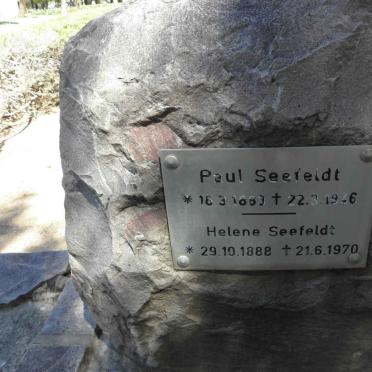SEEFELDT Paul 1883-1946 &amp; Helene 1888-1970