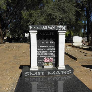 SMIT MANS Malie 1918-2003