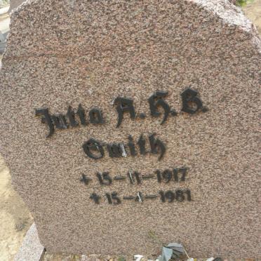 SMITH Jutta A.H.B. 1917-1981