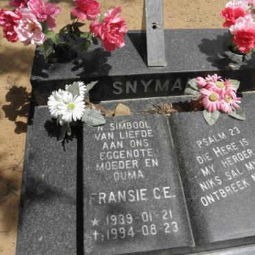 SNYMAN Fransie C.E. 1939-1994